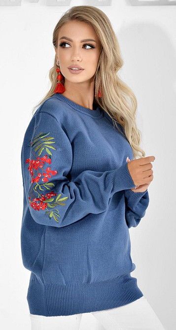 Свитер с красивой вышивкой (42-44) Киев - изображение 2