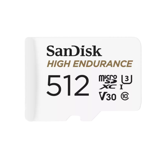 Карта памяти microSDXC (UHS-1 U3) SanDisk High Endurance 512Gb class 10 V30 (100Mb/s) (adapterSD) Киев
