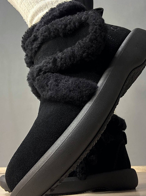 Черевики жіночі Hengji 13-1 уггі замшеві на хутрі з опушкою чорні, 37, 23,5 см Київ - фото 11