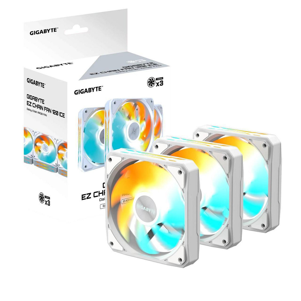 Вентилятор Gigabyte EZ Chain Fan 120 Ice 3-Pack White (GP-GBT EZFAN1203 ICE) ( 11533 ) Харків - фото 6