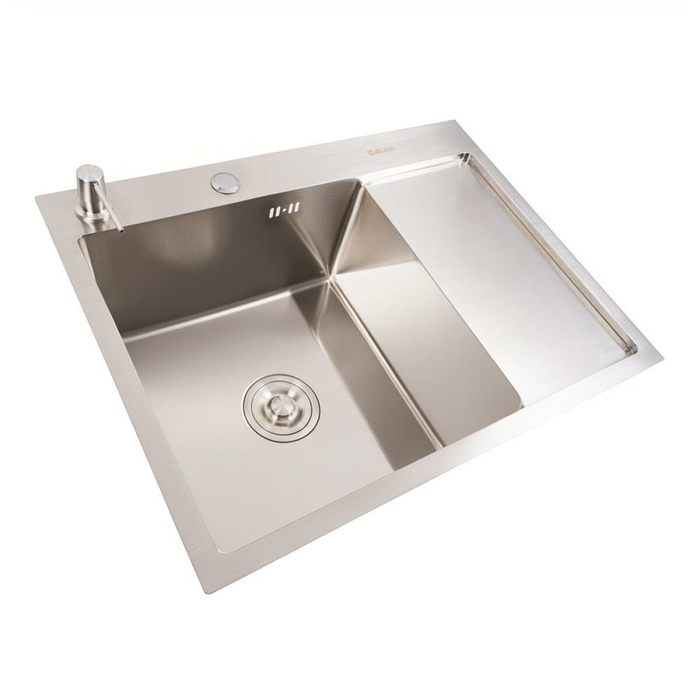 VALESO Кухонна мийка CM 65*50 L нержавійка VALESO Handmade (круглий сифон 3.0/0.8) Киев - изображение 2