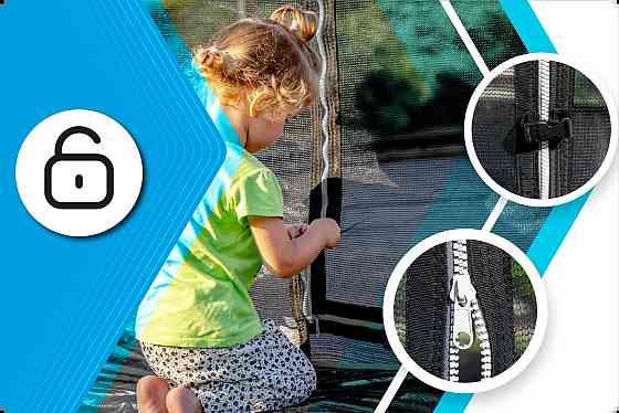 Батут THUNDER INSIDE ELITE з внутрішньою сіткою 16 футів 488 чорний Київ