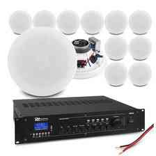 Колонка  Zestaw białych niskoprofilowych głośników sufitowych 12 x 6.5" ESCS6 z wzmacniaczem Київ