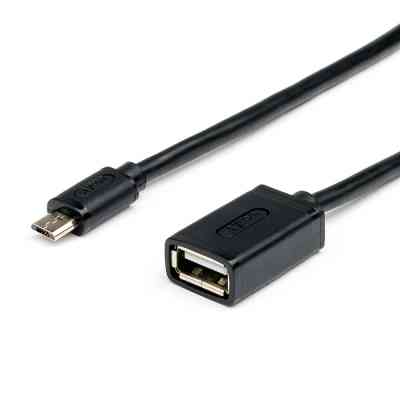 Дата кабель OTG USB 2.0 AF to Micro 5P 0.8m Atcom (16028) Винница