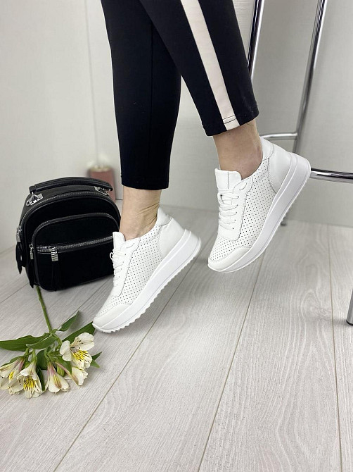 EMELI Кросівки жіночі EMELI 915/3 ST білі (весна-осінь, шкіра натуральна) (2685) лише 39р. Коломия - фото 4