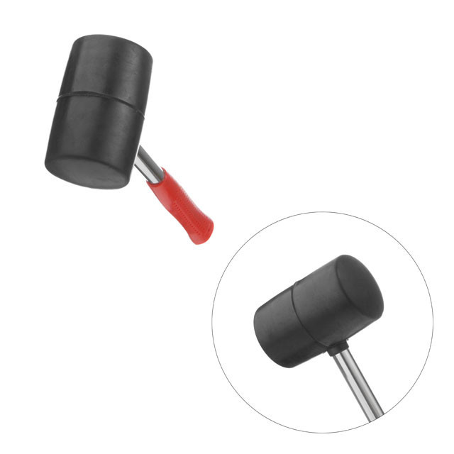 Киянка гумова, 680 г, 60 мм, чорна гума, металева ручка INTERTOOL HT-0232 Киев - изображение 4