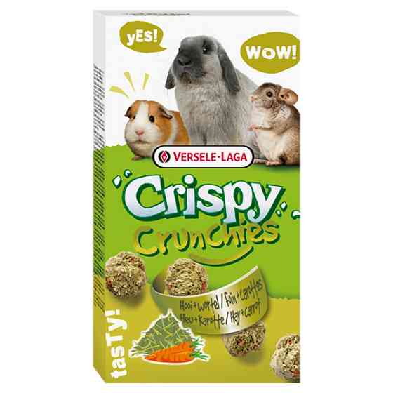 Versele-Laga Crispy Crunchies Hay + Carrot КРІСПІ ПЕЧИВО СІНО ТА МОРКВА ласощі для кроликів, гризунів Київ