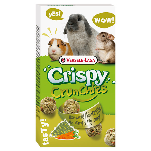Versele-Laga Crispy Crunchies Hay + Carrot КРІСПІ ПЕЧИВО СІНО ТА МОРКВА ласощі для кроликів, гризунів Київ - фото 1