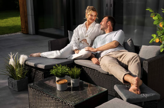 Садові меблі Di Volio Bologna чорний/сірий Киев