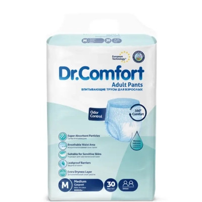 Підгузки для дорослих Dr.Comfort Medium 70-120 см 30 шт (8680131205608) Вінниця - фото 1
