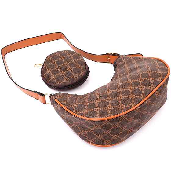 Жіноча сумка у формі півмісяця з екошкіри Vintage sale_15145 Коричневий Київ