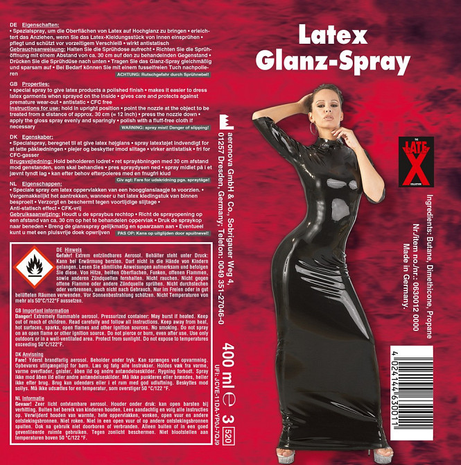 Спрей для латексу - LateX Glanz-Spray, 400 мл Sex Aura Київ - фото 4