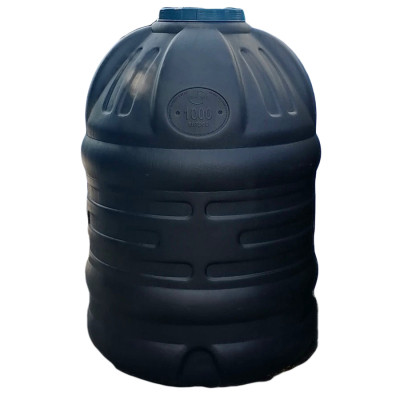 Ємність для води Пласт Бак вертикальна не харчова 1000 л чорна видувна (6439) Вінниця - фото 1