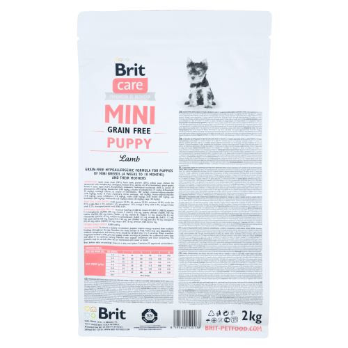 Корм сухой Brit Care Grain Free Mini Puppy Lamb для щенков и молодых собак миниатюрных пород с ягненком 2 кг Киев - изображение 3