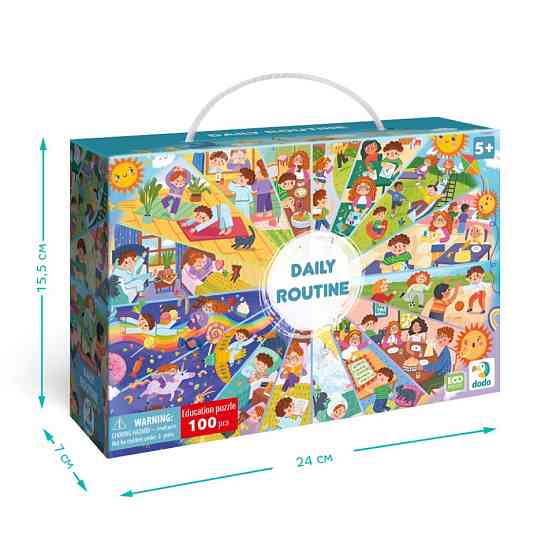 Дитячий віммельпазл "Розпорядок дня" 300619, 100 елементів Вінниця