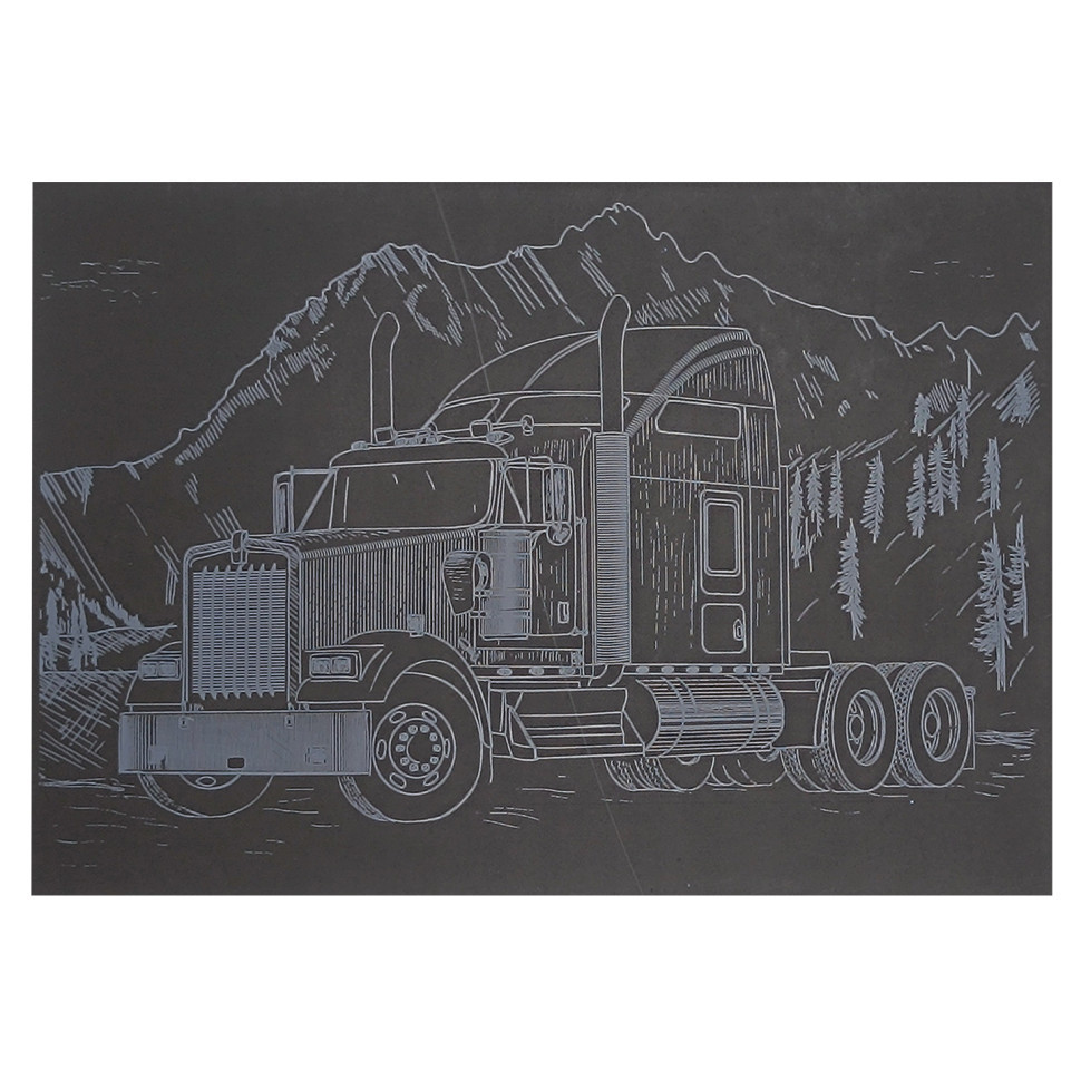 Гравюра А5 "Вантажівка-1" ГрА5с-17 економ варіант у пакеті 21 х 14,8 см Вінниця - фото 1