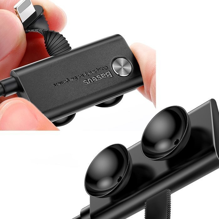 Кабель BASEUS CALXP-B01 Gaming Suction Cup Lightning Cable 2M черный Киев - изображение 5