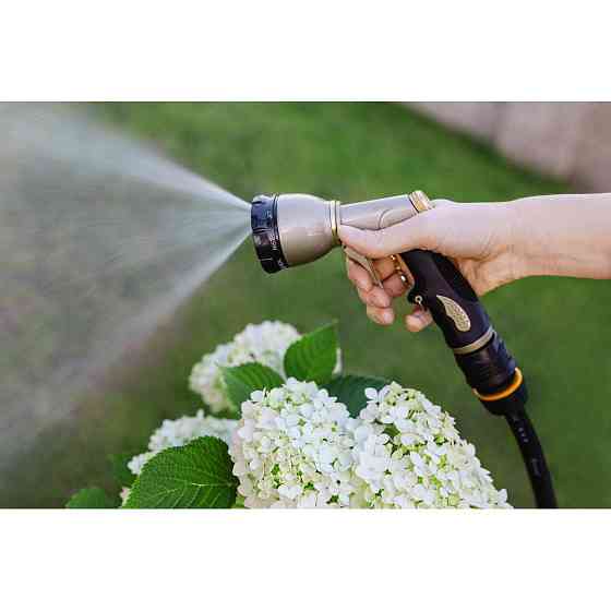 8-функціональний металевий пістолет для поливу, BLACK LINE, AQUA LUX SOFT, ECO-506M Київ