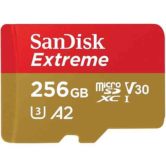 microSDXC (UHS-1 U3) SanDisk Extreme A2 256Gb class 10 V30 (R190MB/s,W130MB/s) (adapter SD) Київ
