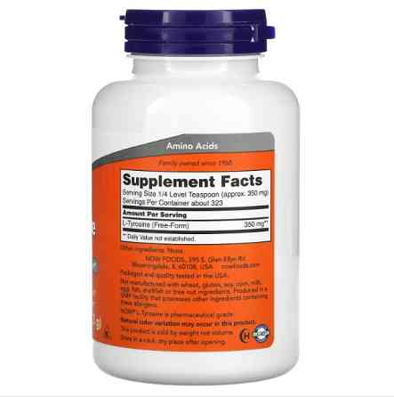 Аминокислота L-Тирозин NOW L-TYROSINE POWDER 4 OZ 113 gram Луцк