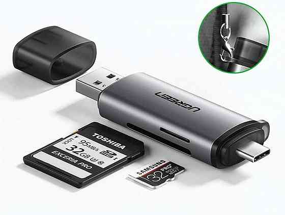 Кардрiдер UGREEN CM185 USB-C / USB-A Card Reader (UGR-50706) UGR-50706 Одеса