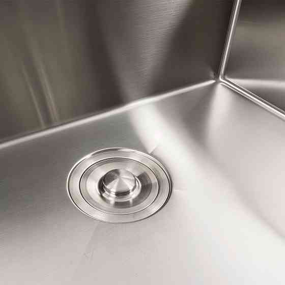 PLATINUM Кухонна мийка нержавійка 60х50 Platinum Handmade з підставкою для ножів (сифон круглий Киев