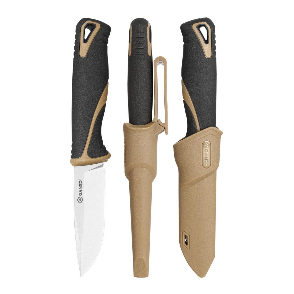 Ніж Ganzo G807-DY бежевий з ножнами Рівне - фото 5