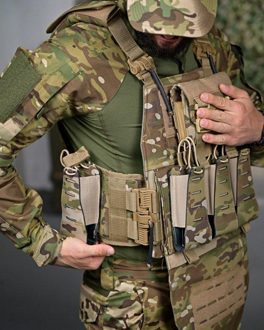 Плитоноска 4 швидкі скидання з напашником мультикам frezzi РП7349 Одеса - фото 5