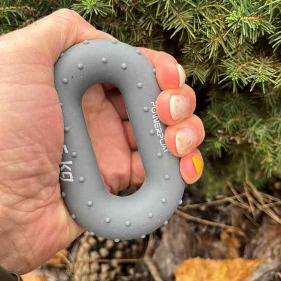 Эспандер кистевой силиконовый PowerPlay PP-4337 Hand Grip Large 25 кг. Серый Киев