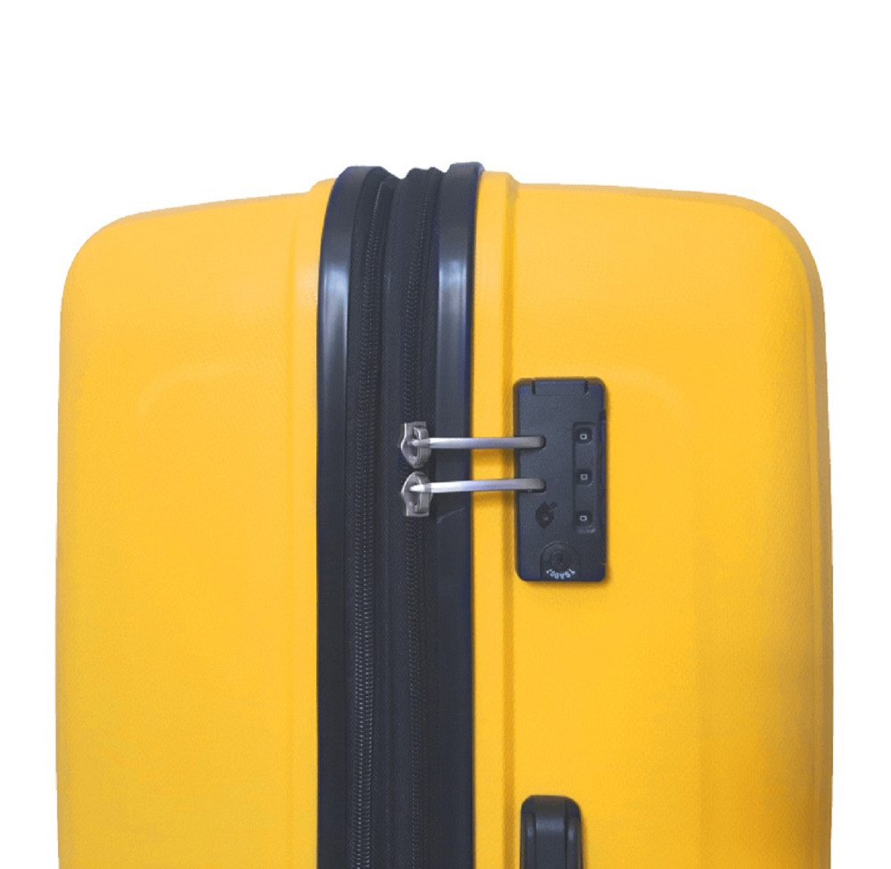 Чемодан пластиковый AIRTEX 241 средний 68 см желтый Киев - изображение 6
