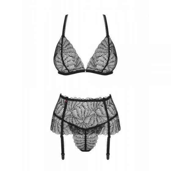 Комплект Obsessive Chiccanta 3 pcs set black L / XL Sex Aura Київ