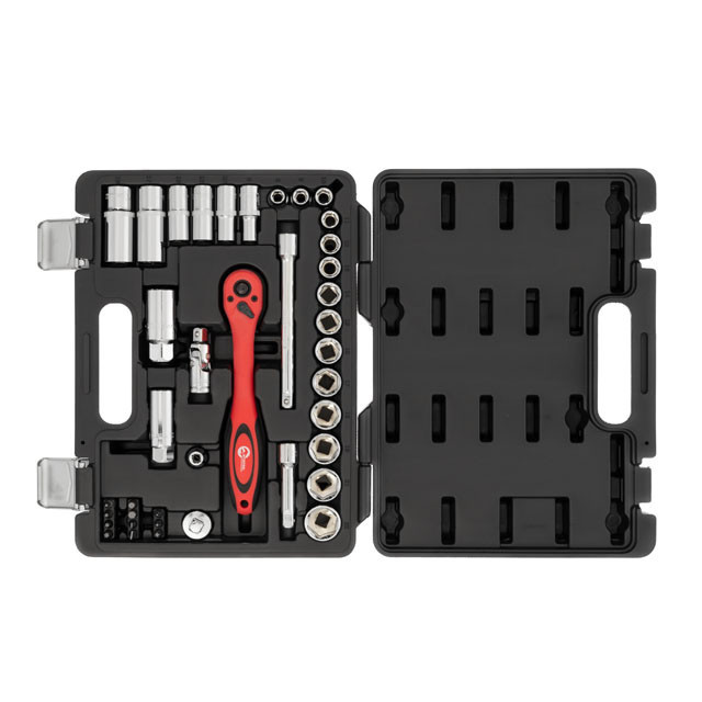 Набір інструментів, проф., 3/8", Cr-V, 39 од., головки: 8-22 мм, біти 11 од., кейс INTERTOOL ET-6039 Київ - фото 11