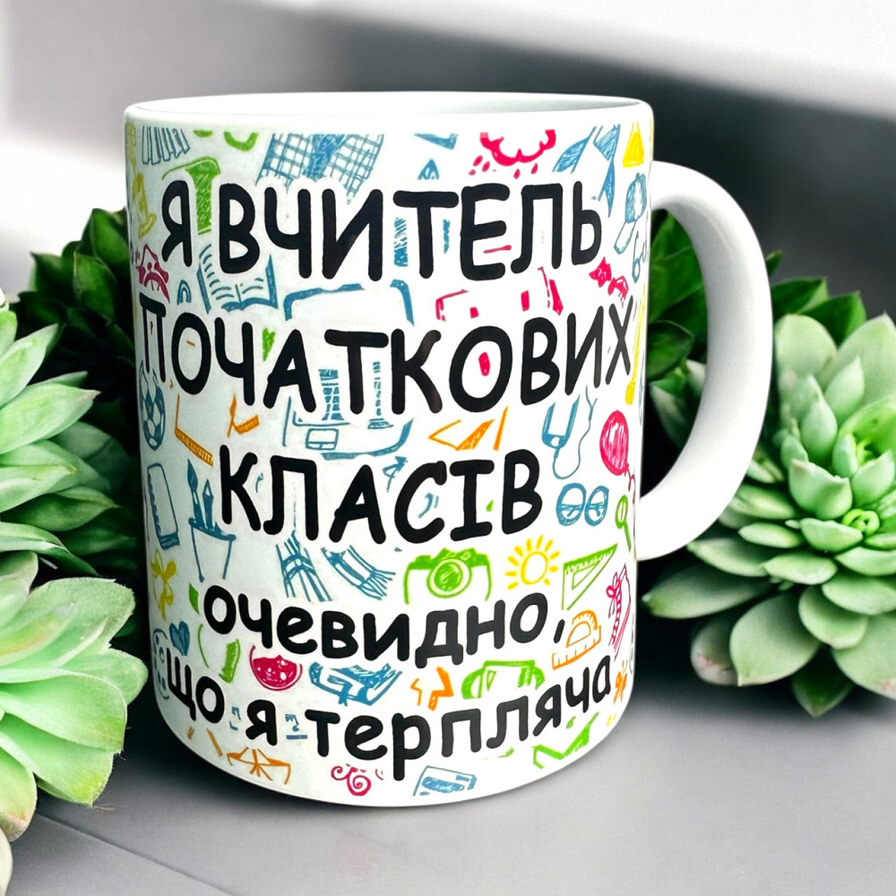 Кружка «Я учитель начальных классов — очевидно, что я терпеливая» Городище - изображение 1