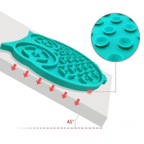 Коврик-кормушка WahoPet licky mat сова силиконовый, зеленый Винница - изображение 4