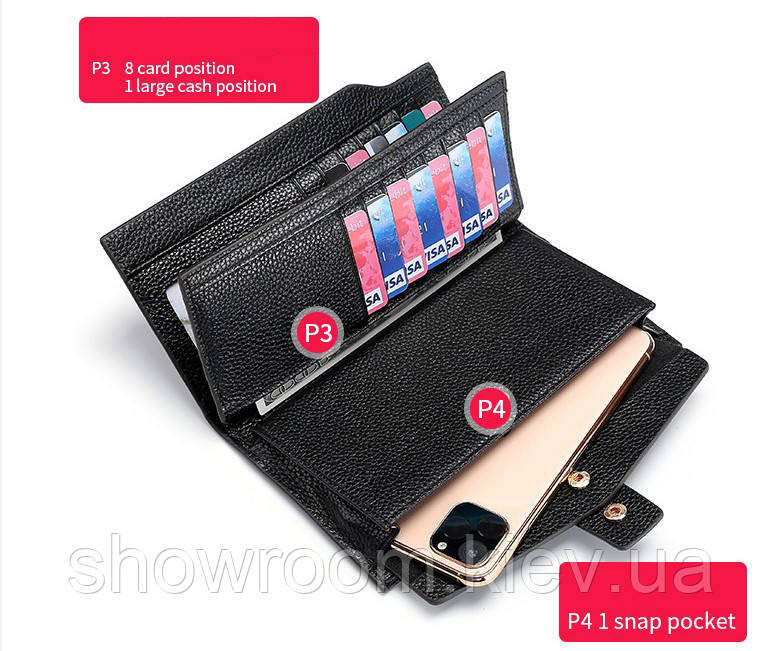 Женский удобный кожаный кошелек Moro (558) Киев - изображение 6