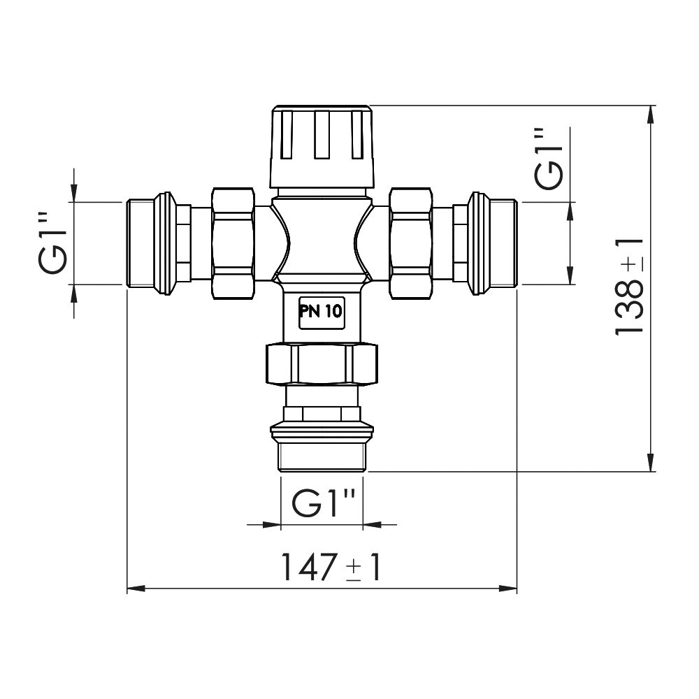 Змішувач термостатичний Thermo Alliance Forte 1" SF010W25 Київ - фото 2