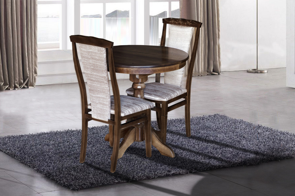 Стіл Чумак нерозкл (D=80), темн горіх Київ - фото 1