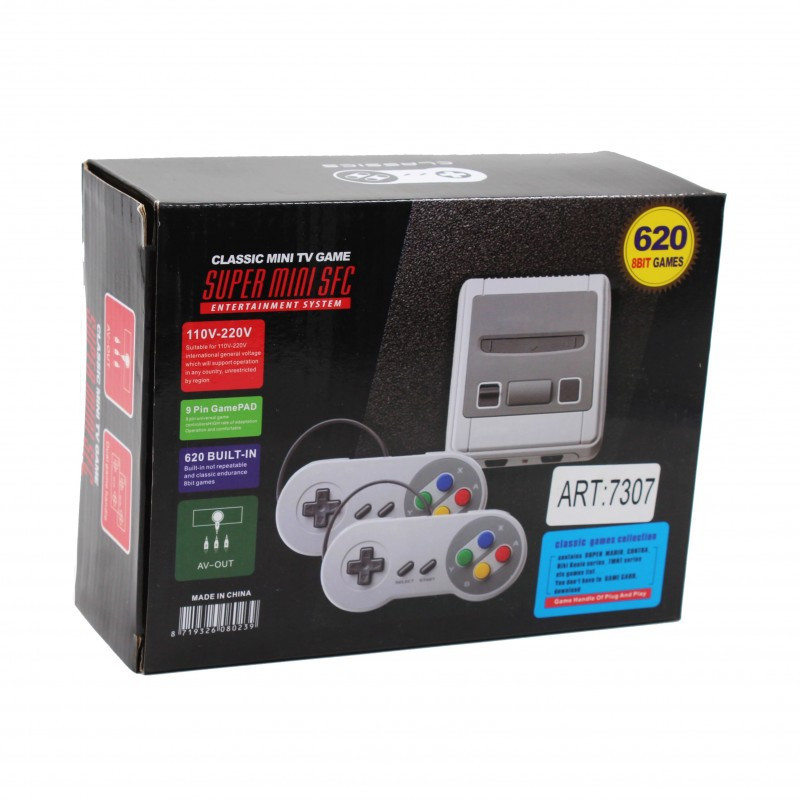 Игровая приставка MINI GAME Super Mini SFC 620 игр, 2 проводных джойстика, ретро консоль для ТВ, классика Одесса - изображение 2