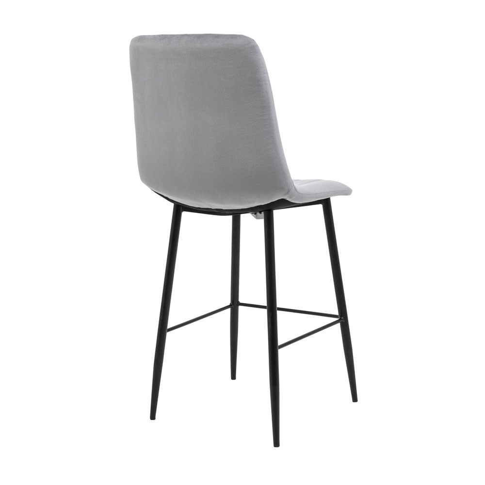 Стілець крісло барний м'який FuryDesign Malcolm 57 високі ніжки Сірий Київ - фото 4