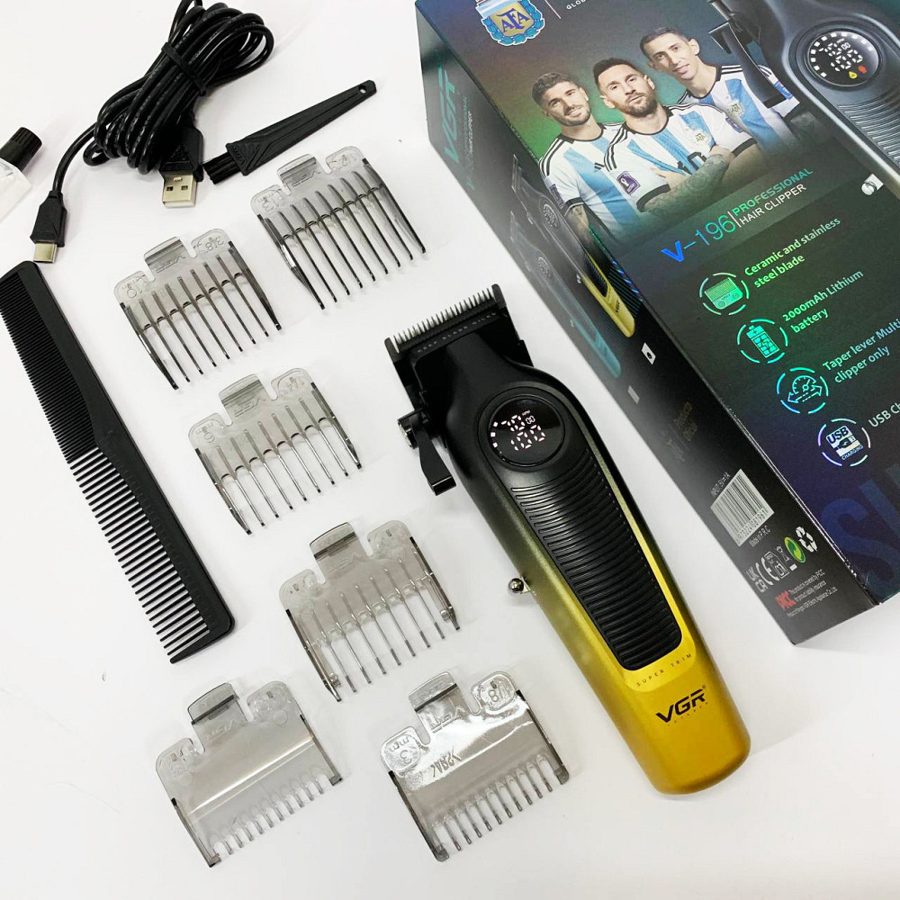 Тример бездротовий VGR, Перукарські машинки професійні, Машинка для стрижки чоловіча US-42 Київ - фото 7