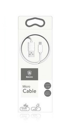 Кабель BASEUS Micro USB Yaven 1M White Киев - изображение 2
