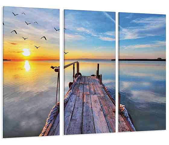 Модульная картина Природа Рассвет на пирсе Art-77_XXL 53x100 см Киев