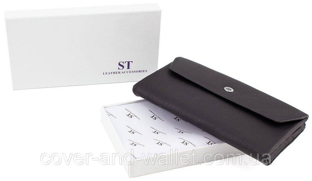 Удобный длинный мужской кожаный кошелек ST 42 Киев - изображение 8