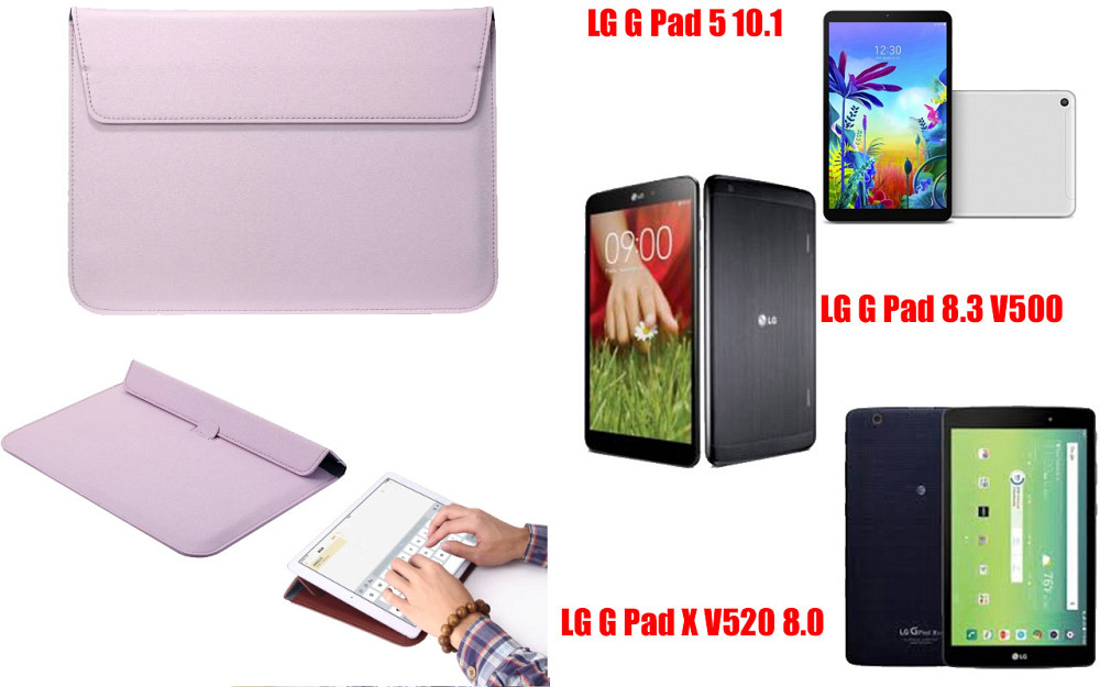 Чохол-конверт VitoCase для LG G Pad 5 10.1, Pad 8.3, Pad X 8.0, з функцією підставки для планшета Фіолетовий Київ - фото 1