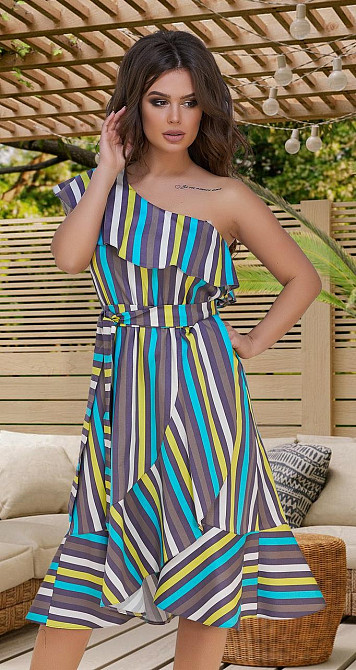 Котонове плаття в смужку (44) Київ - фото 2