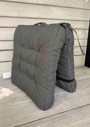 Подушка для стільців (50x120х8 см) подвійна Decorator Sawana колір сірий 84-163 Київ