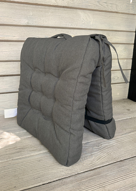 Подушка для стільців (50x120х8 см) подвійна Decorator Sawana колір сірий 84-163 Київ - фото 5