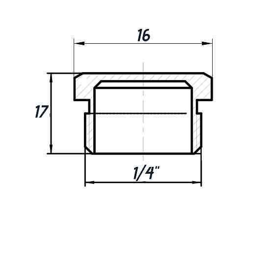 Заглушка 1/4″З латунна LC102S OPTIMUM Киев