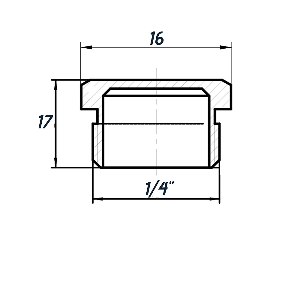 Заглушка 1/4″З латунна LC102S OPTIMUM Тернополь - изображение 3