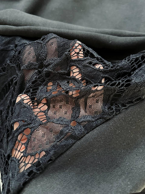 Женское стильное худи с прозрачной спинкой из кружева трехнитка на флисе + гипюр Одесса - изображение 5